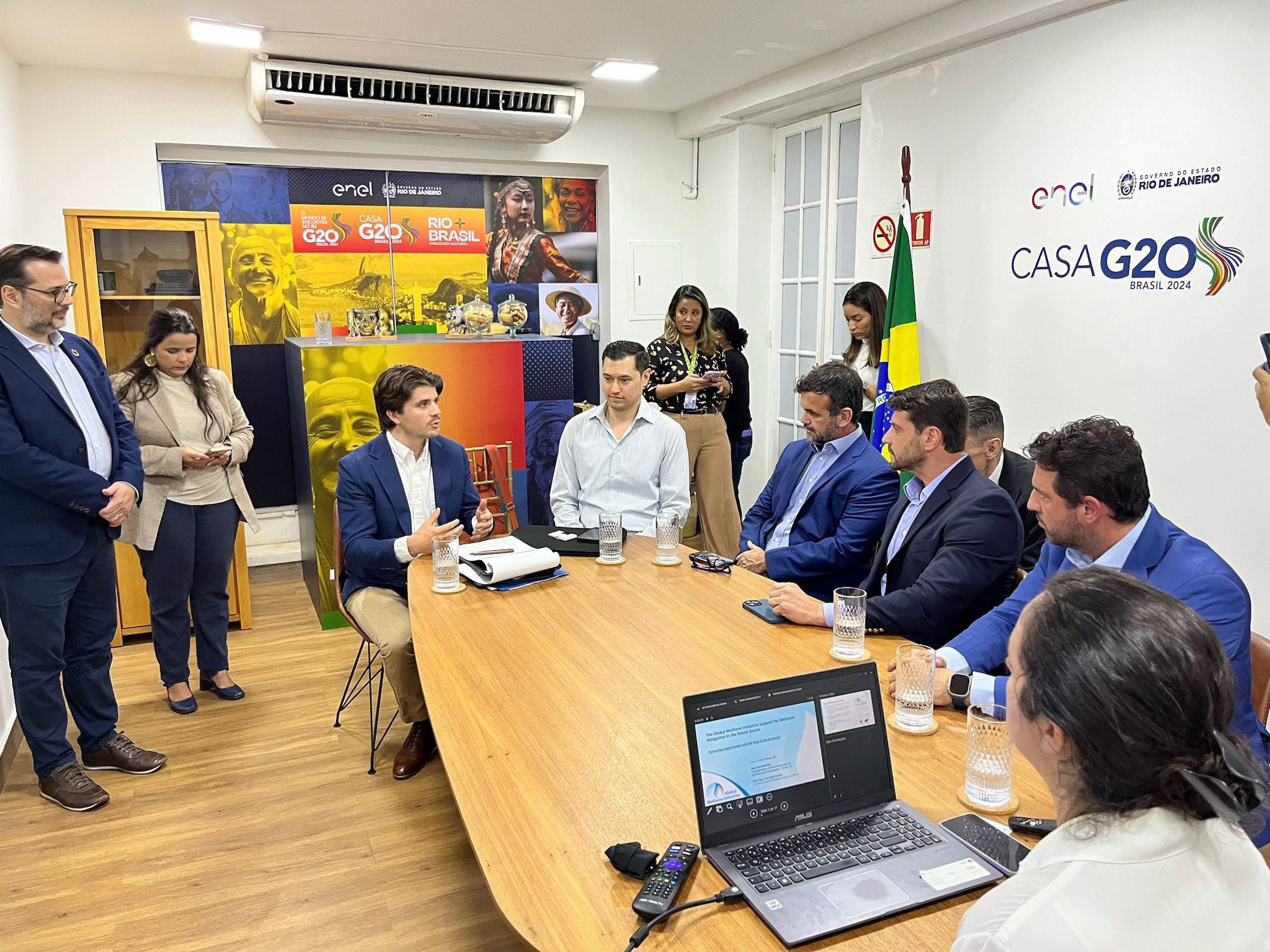 GMI Team members, Jake Dunton and Nick Elger, met with members of the Brazil Ministry of Agriculture and Ministry of Environment and Climate Change, 2024. <br><span class='small text-muted'>(2024, Brazil)</span>